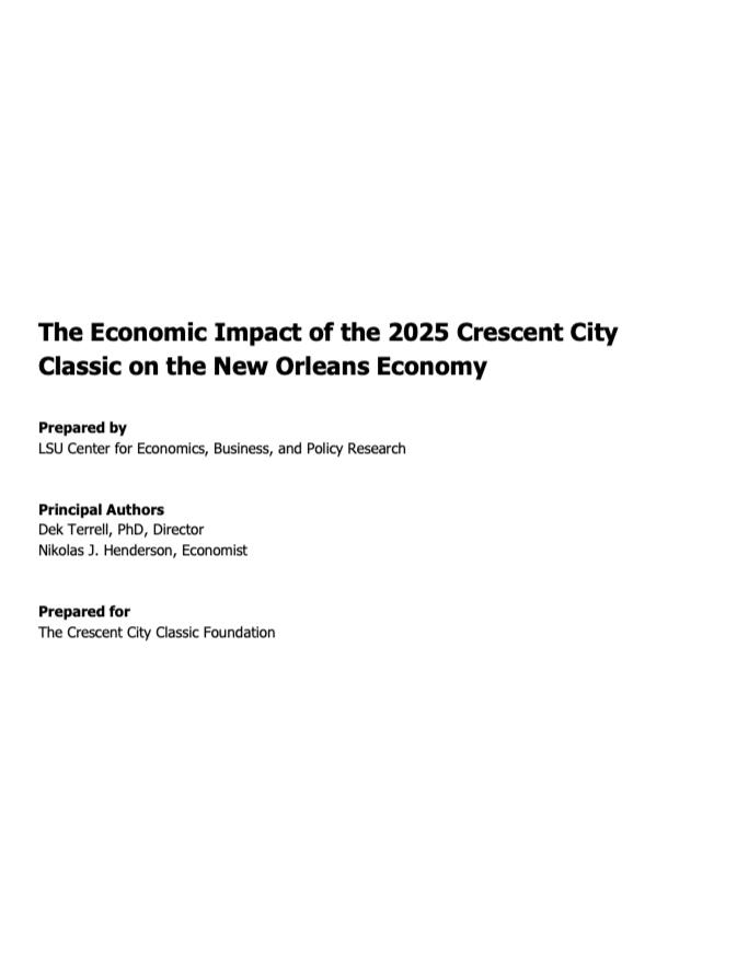 Economic Impact Report - 2025 Crescent City Classic